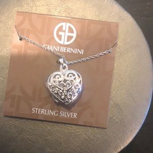 Giant Bernini sterling silver heart locket